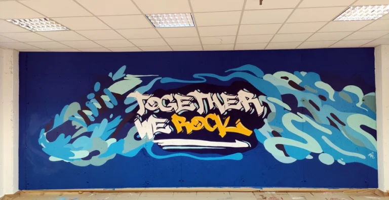 together we rock mural