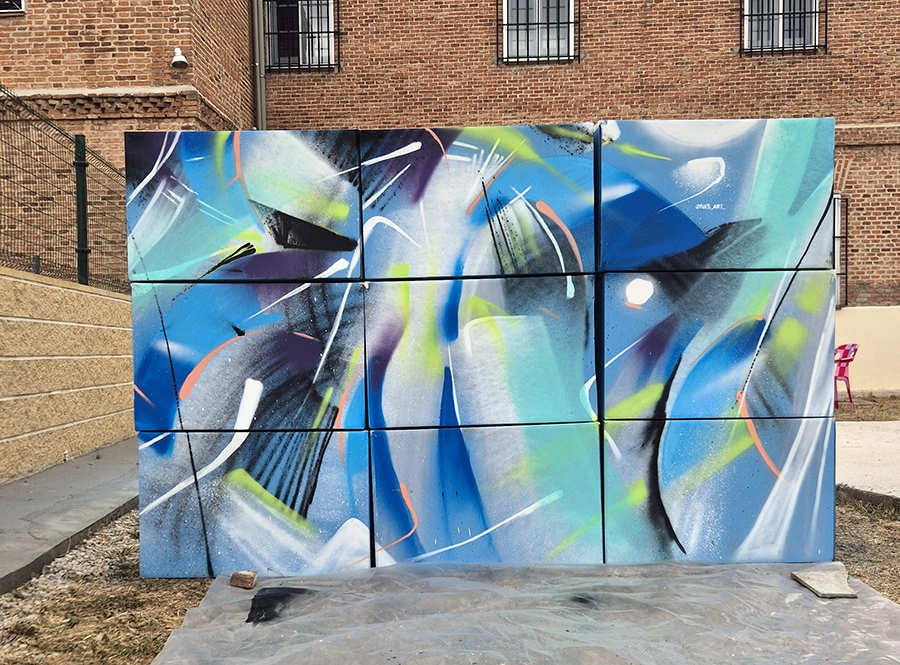 Decoración exterior graffiti