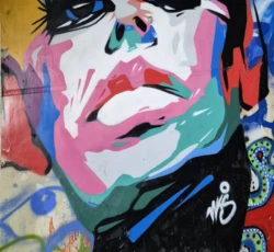 nks_abstractface7 woman abstract rosa graffiti