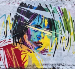 nks_abstractface3 woman explosion graffiti