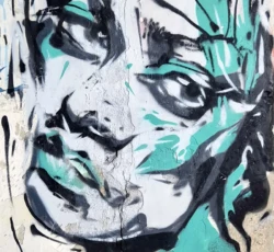 nks_abstractface6 woman rosa graffiti