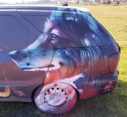 Stefano Zanvit 13 Graffiti coche